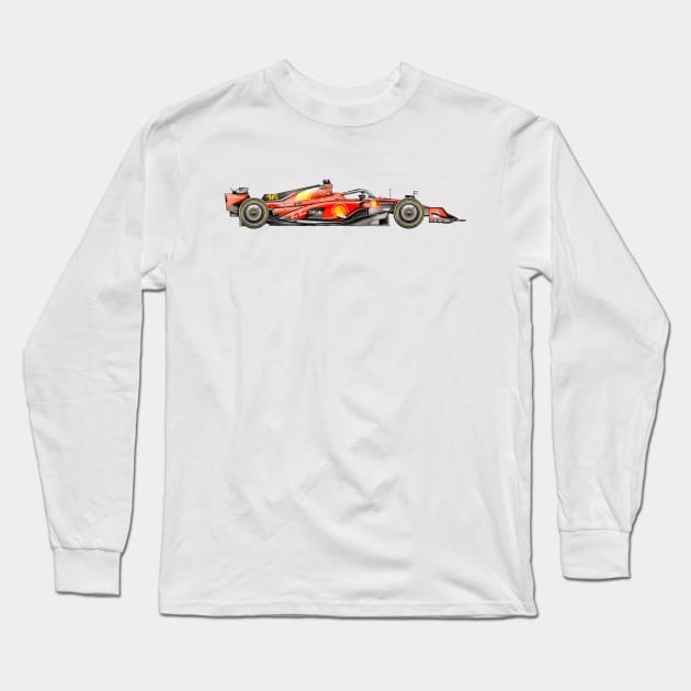 Charles Leclerc - Ferrari 2023 Monza Long Sleeve T-Shirt by F1LEAD